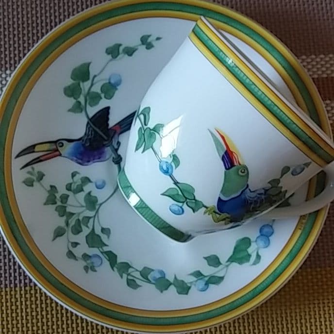 HERMES エルメス　トゥカン　オオハシ　カップ＆ソーサー２客