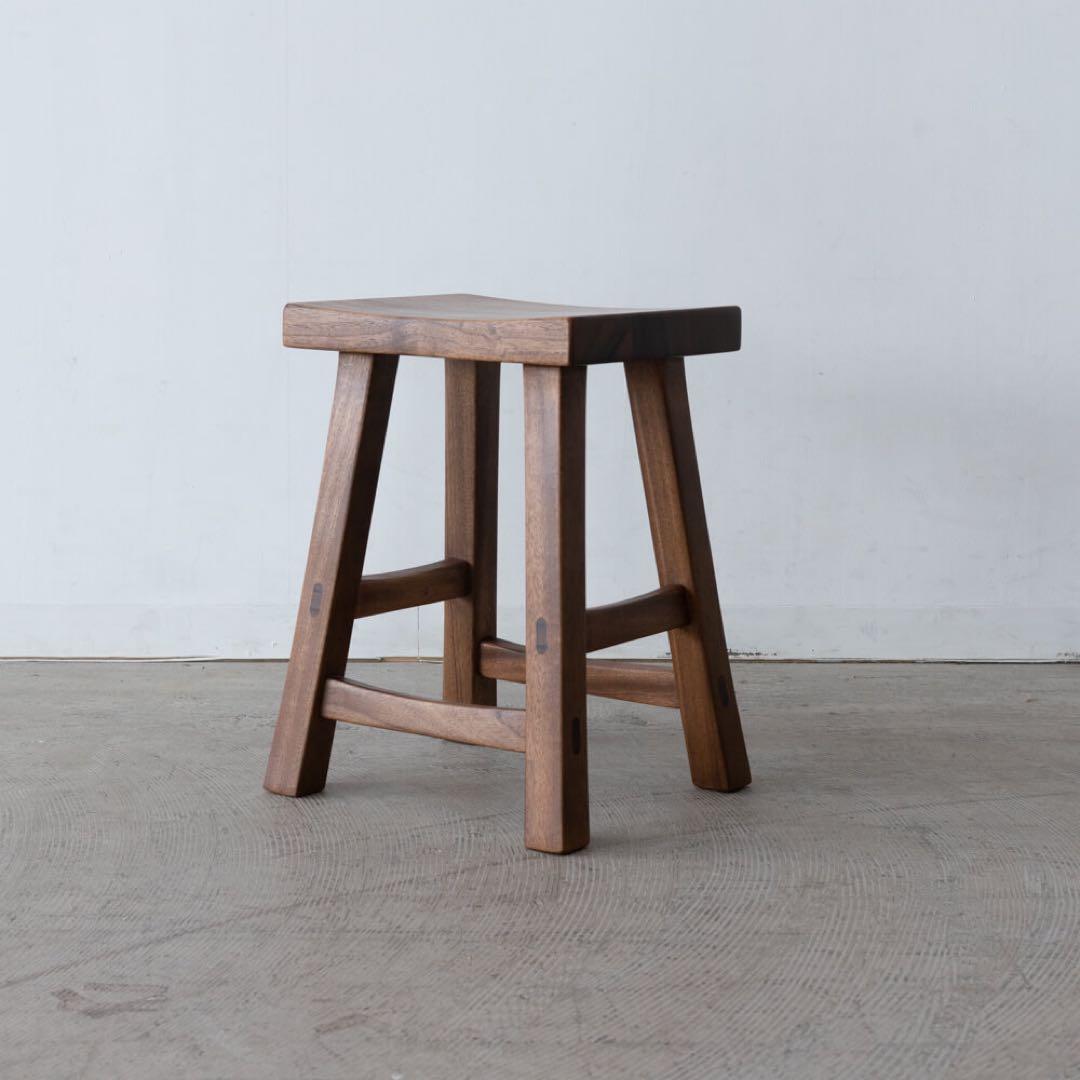 スツール 和組 クルミ / ウォールナット オイル仕上げ