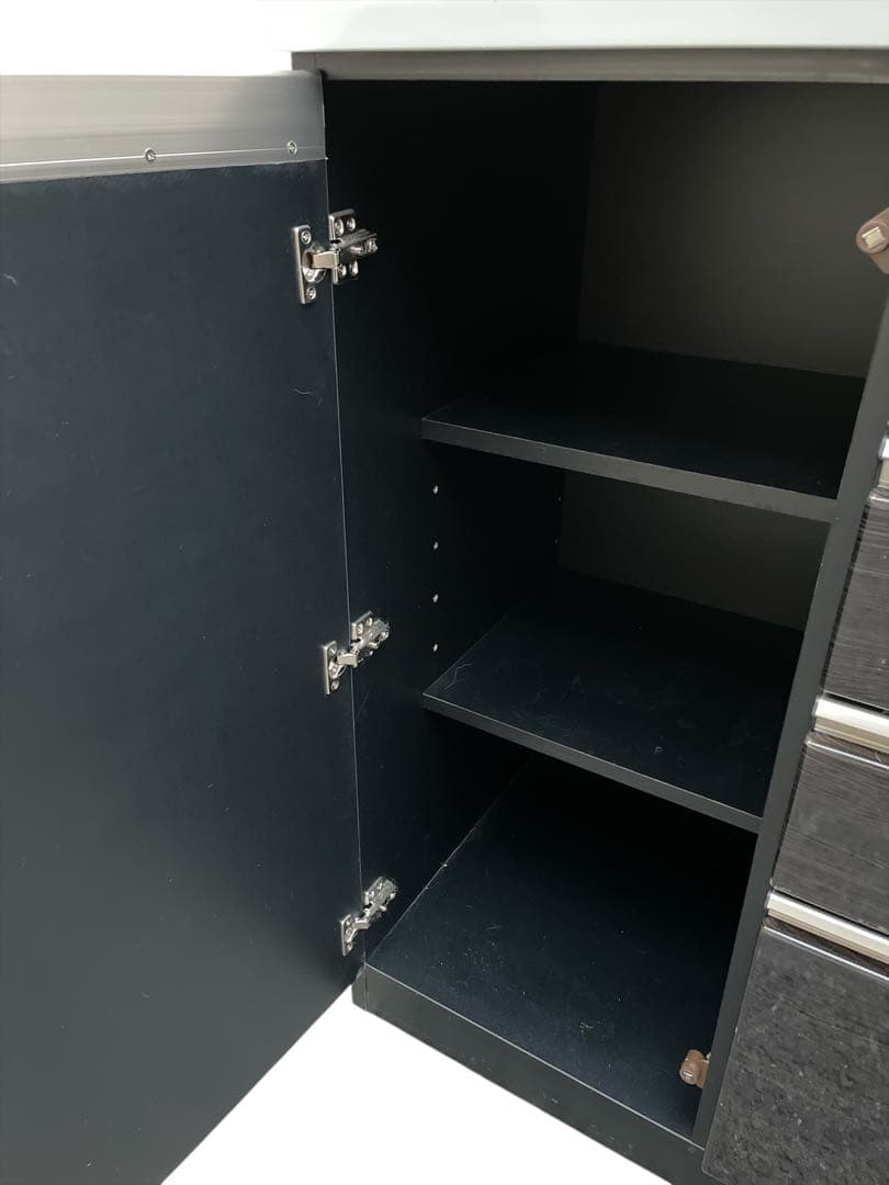 大阪 京都引き取り歓迎 サンコウ キッチンカウンター 食器棚 木製 引き出し収納