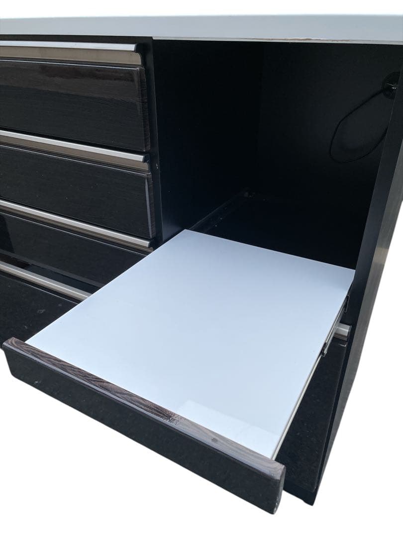 大阪 京都引き取り歓迎 サンコウ キッチンカウンター 食器棚 木製 引き出し収納