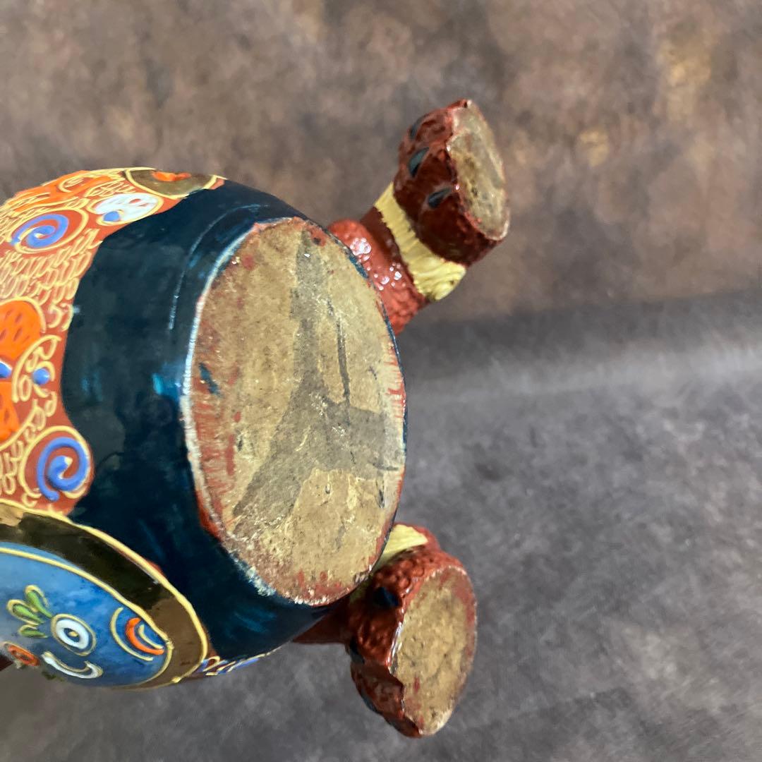 九谷焼　獅子置物　昭和レトロ　アンティーク