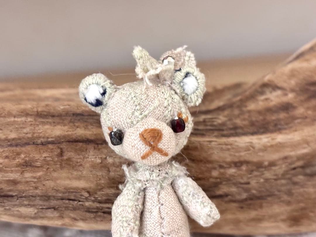 ミナペルホネン ハンドメイド ミニテディベア ぬいぐるみ - メルカリ