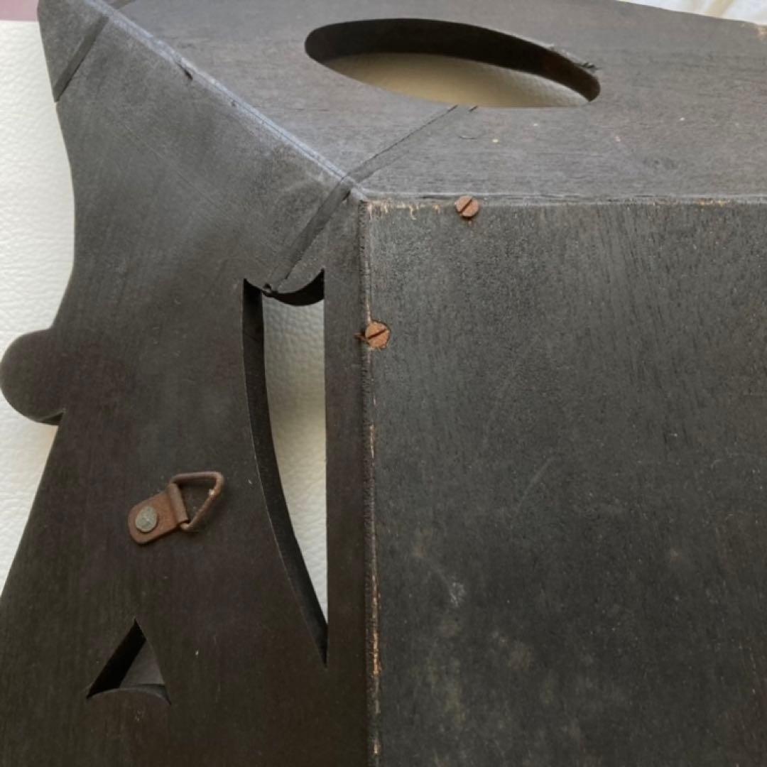 ウォールミラー 鏡 壁掛け 木製 木彫り 彫刻 ブラウン レトロ アンティーク