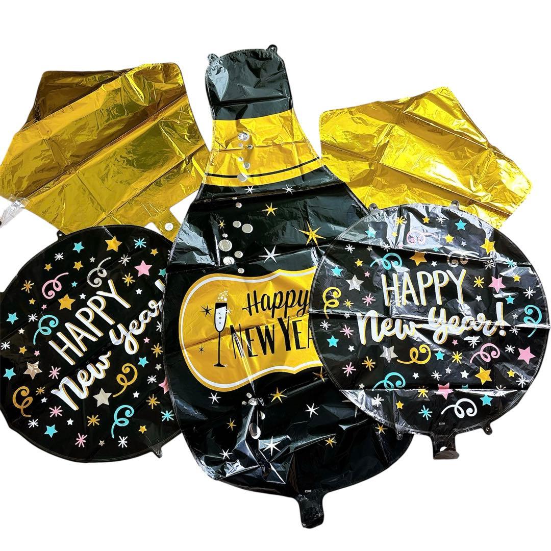 ハッピーニューイヤーズイブバルーンデコレーションセット5個 風船