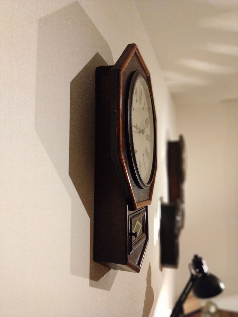 柱時計　整備済み　ニューヘブン　アンティーク　ボンボン時計　精工舎　ユンハンス