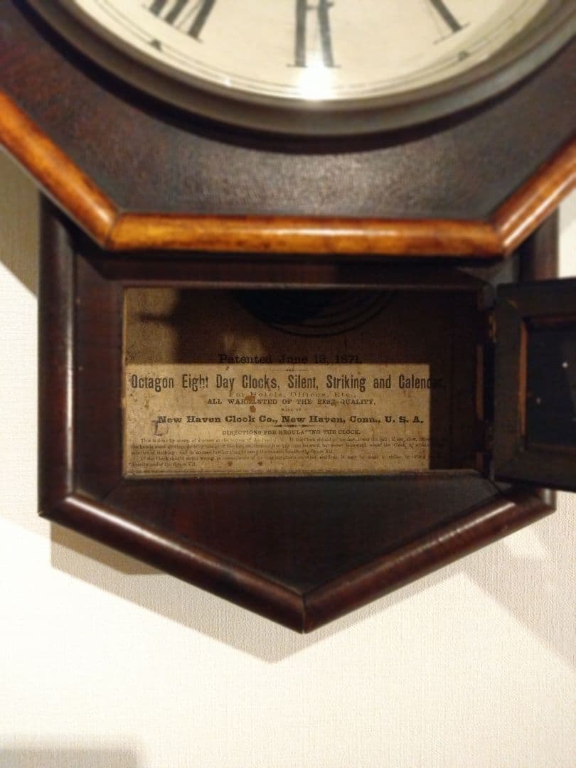 柱時計　整備済み　ニューヘブン　アンティーク　ボンボン時計　精工舎　ユンハンス