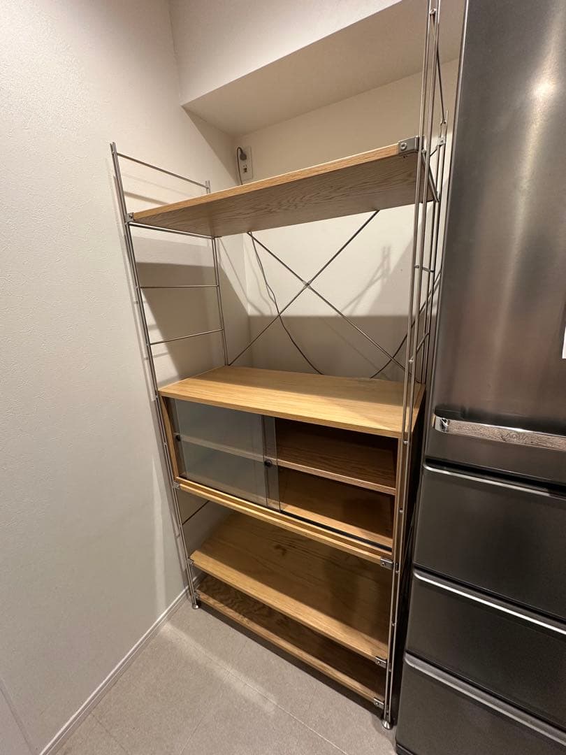 【送料込み】無印良品 ステンレスユニットシェルフ・オーク材セット