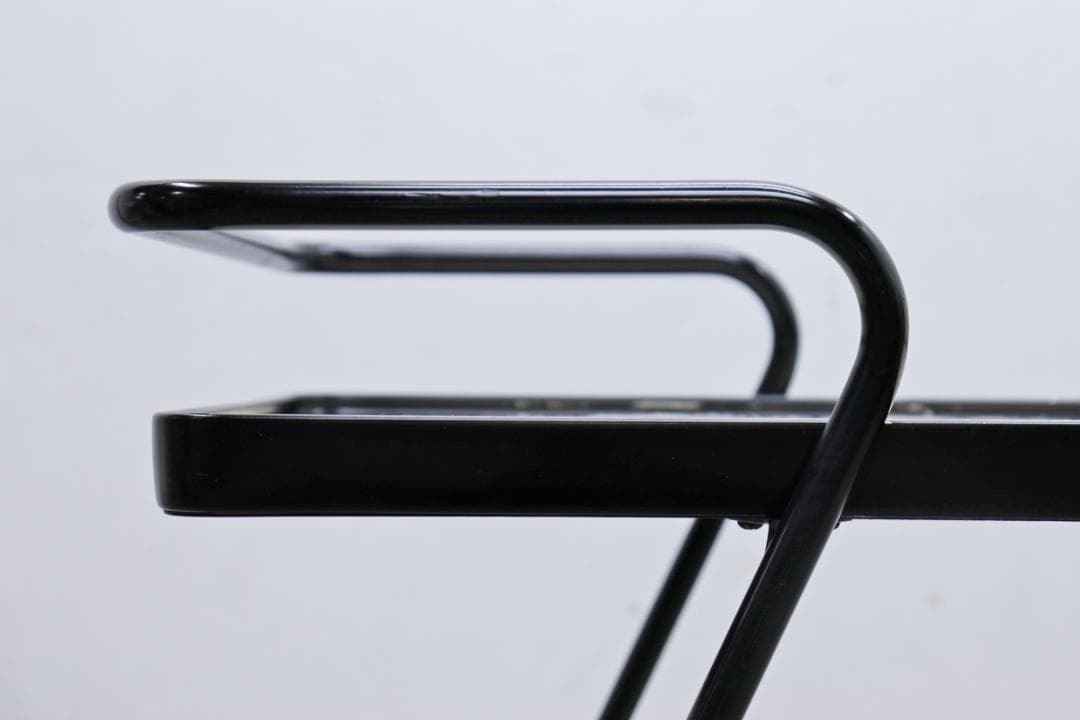 U.S. ヴィンテージ キッチン ワゴン トローリー シェルフ 化粧板 スチール