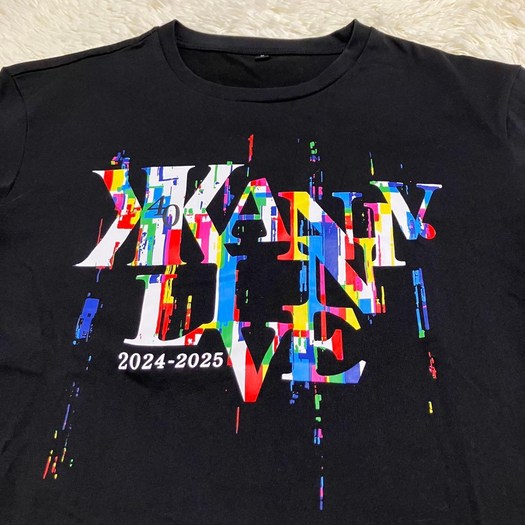 極美品の訳あり 吉川晃司 Tシャツ 40周年 ライブグッズ 黒 Mサイズ相当