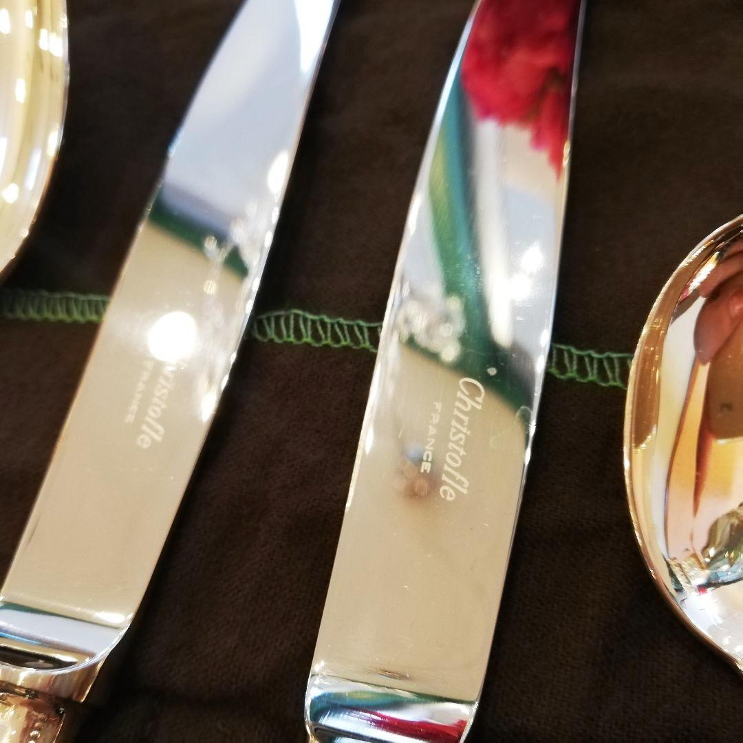 年末特別セール◇未使用　フランス製　Christofle　カトラリーセット12本