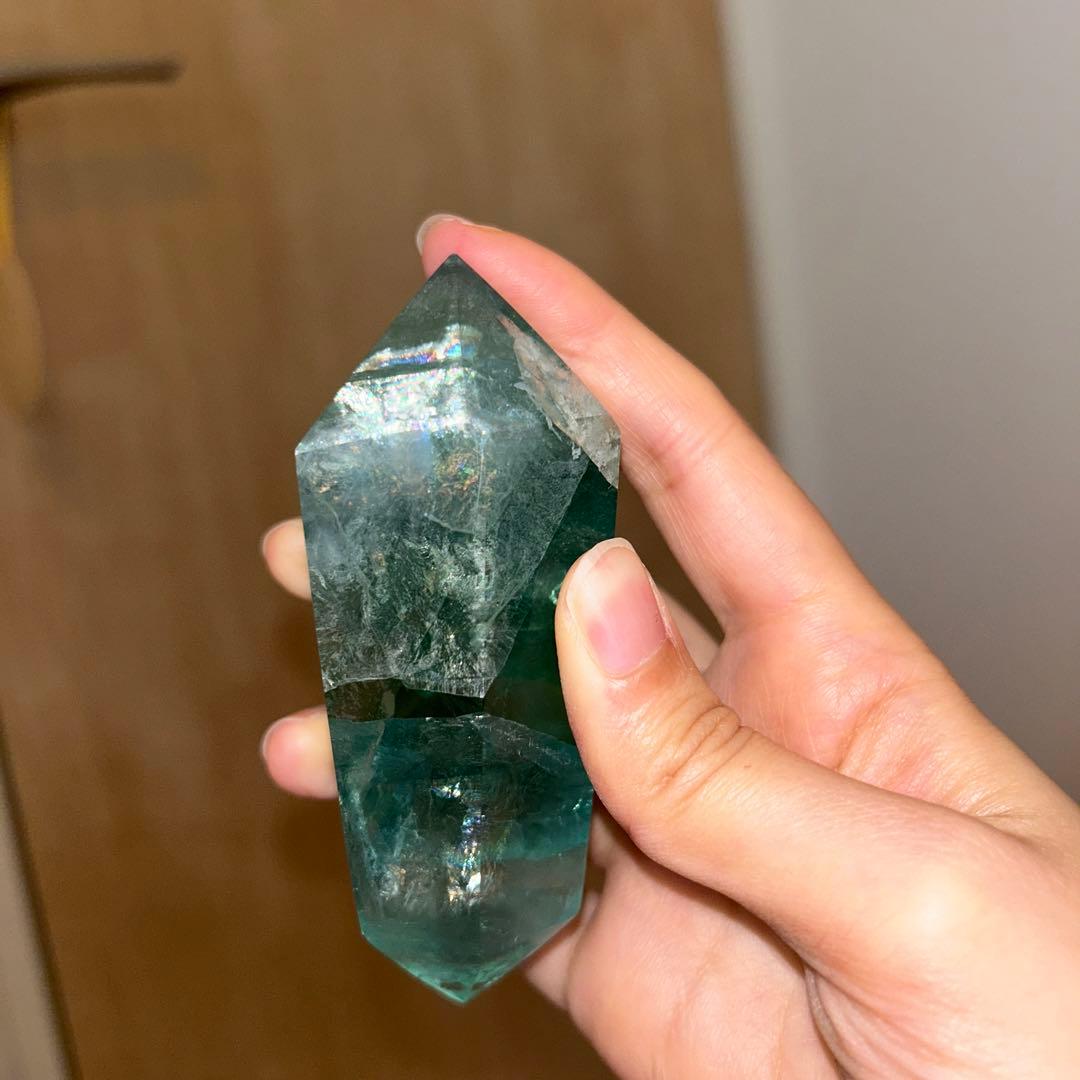 虹がすごい フローライト グリーン 天然石