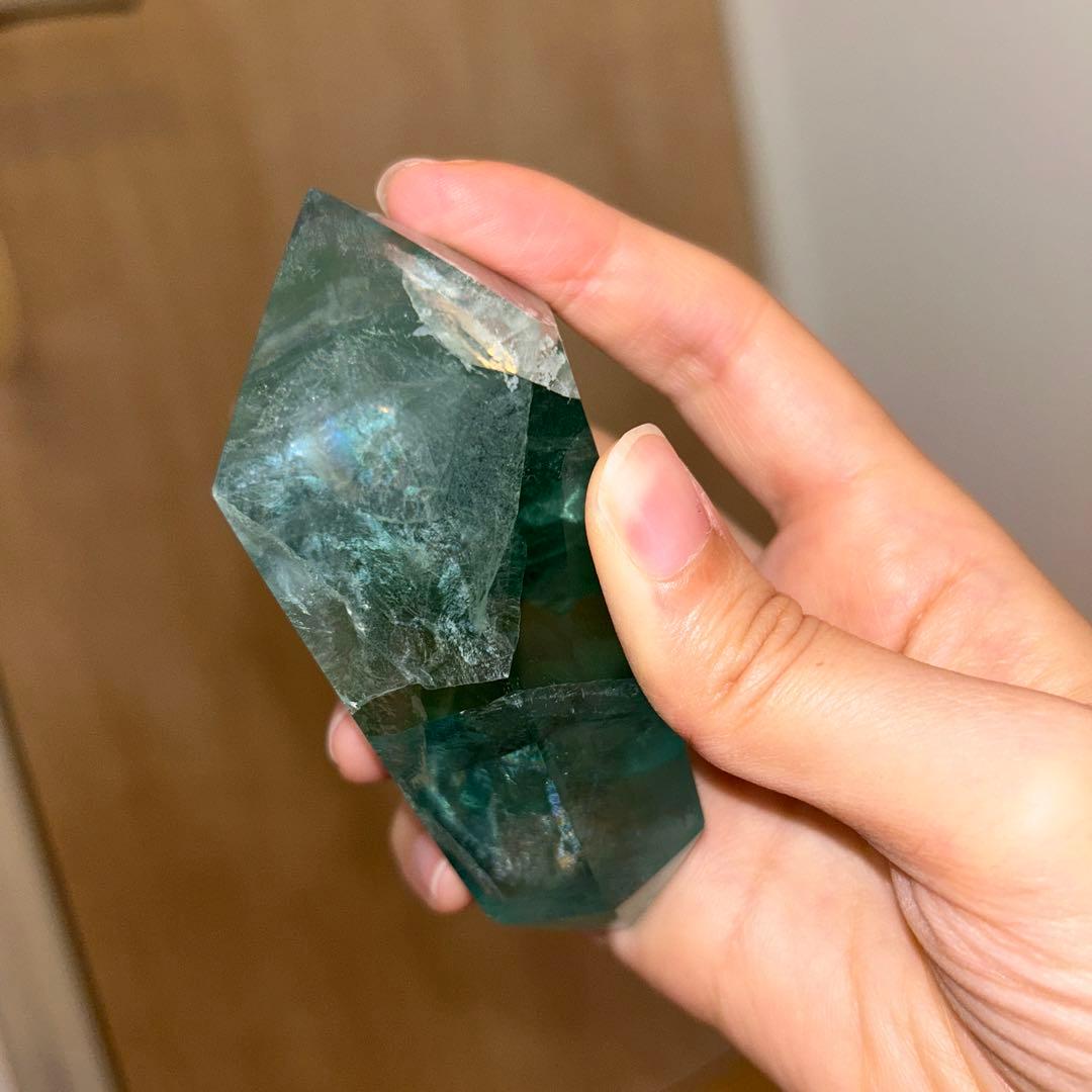 虹がすごい フローライト グリーン 天然石