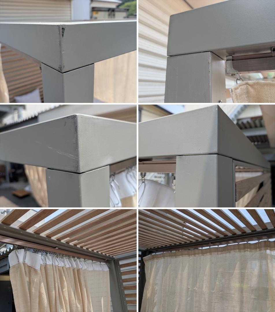 リゾートベッド　ベッド　デイベッド　グランピング　プールサイド　カーテン付き　B