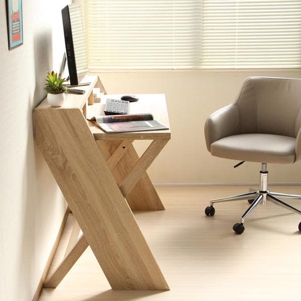 《新品・送料無料》パソコンデスク 幅125cm ハイタイプ オーク 机 ワーク