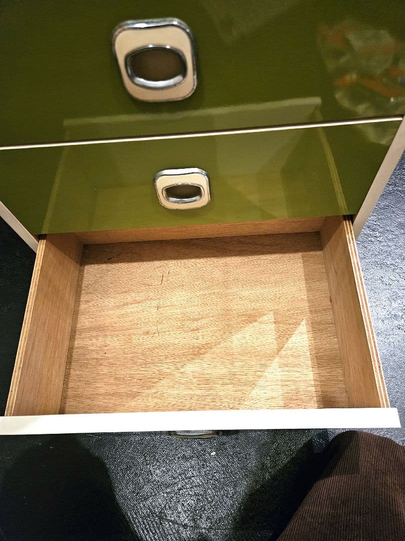 棚　タンス　引き出し　ラック　緑　昭和レトロ　レトロポップ　ヴィンテージ