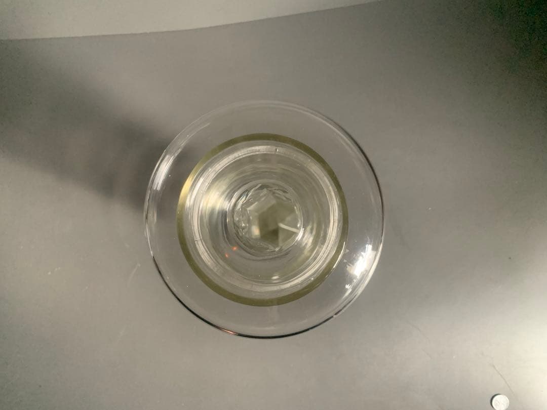 剣先 蓋付 ガラス瓶 ウランガラス 戦前 駄菓子瓶 気泡硝子 脚付 キャニスター