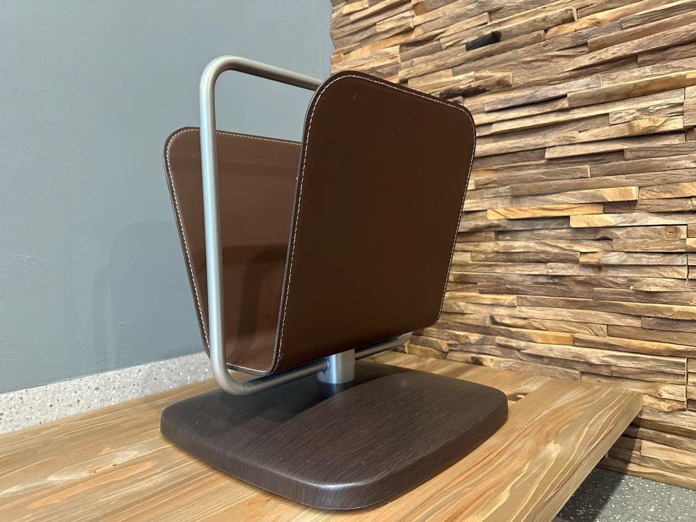 calligaris カリガリス 本革マガジンラック イタリア製 ブラウンレザー
