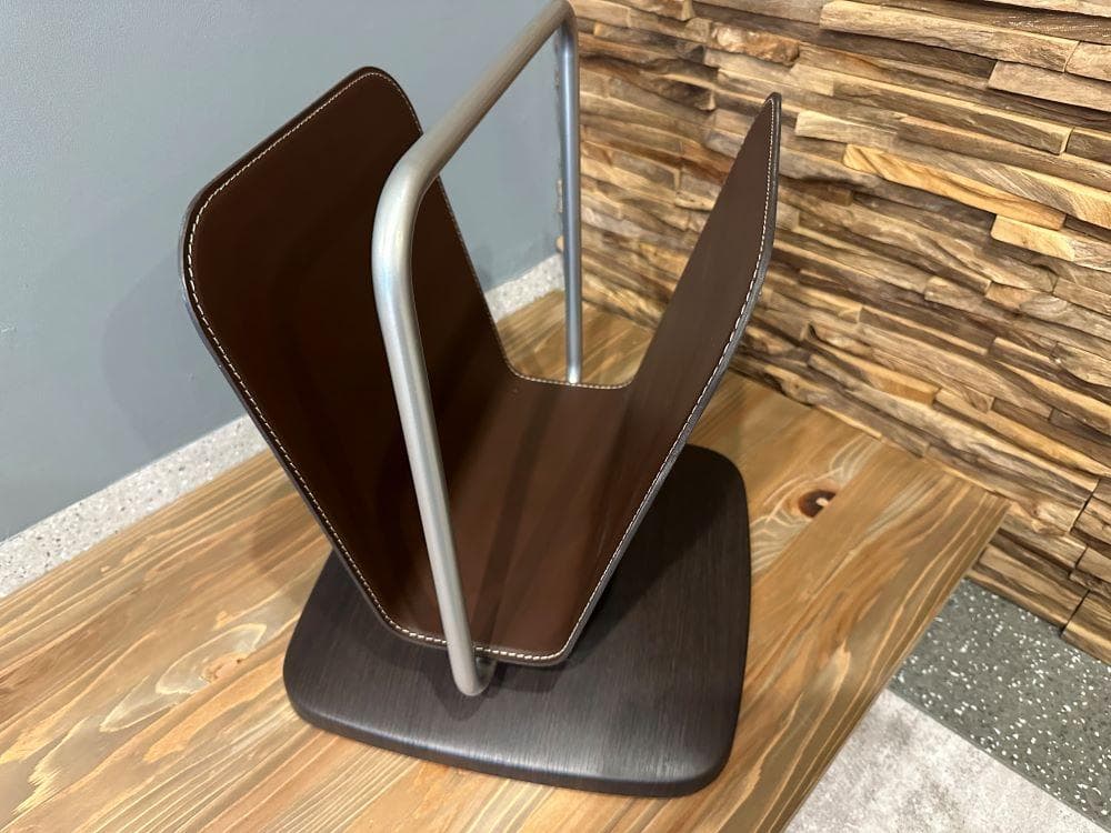 calligaris カリガリス 本革マガジンラック イタリア製 ブラウンレザー