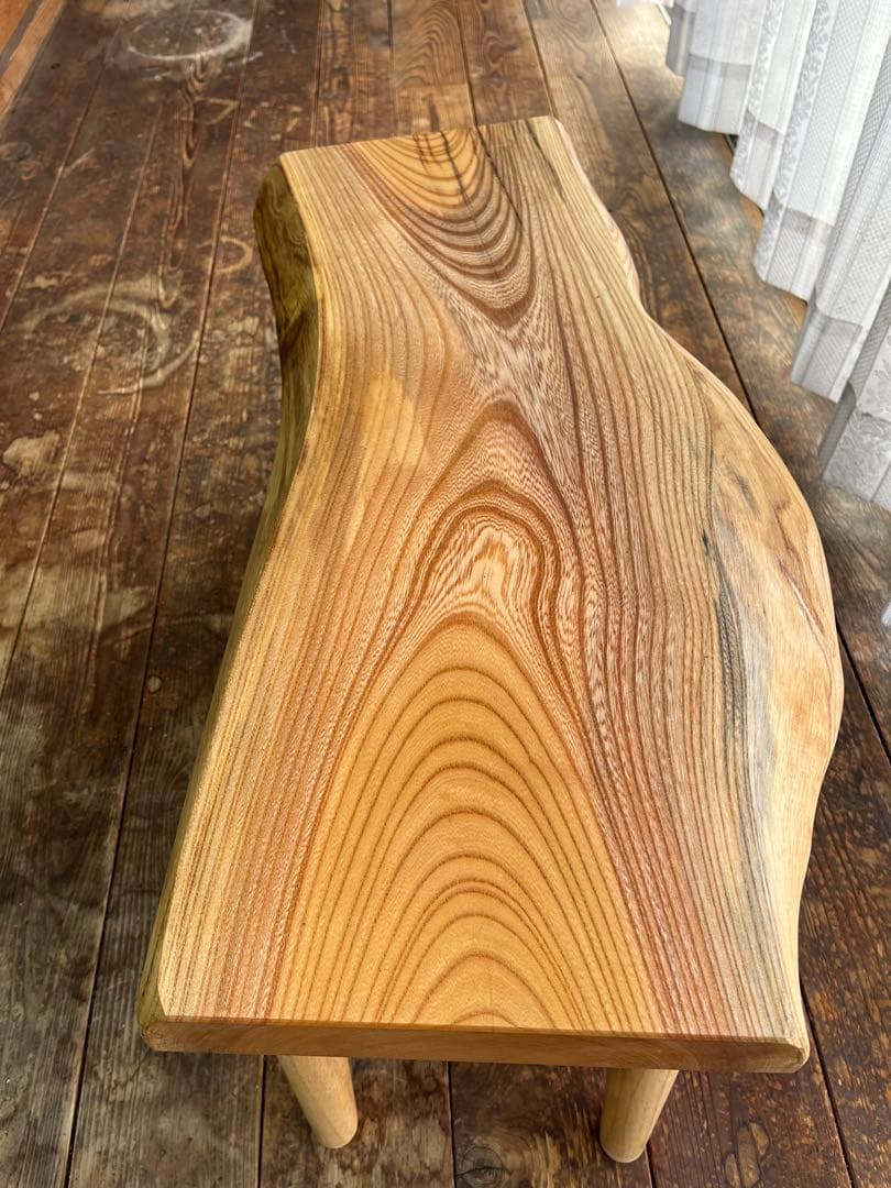 ローテーブル　ケヤキ　欅　輪切り　一枚板　サイドテーブル　ちゃぶ台 テーブル
