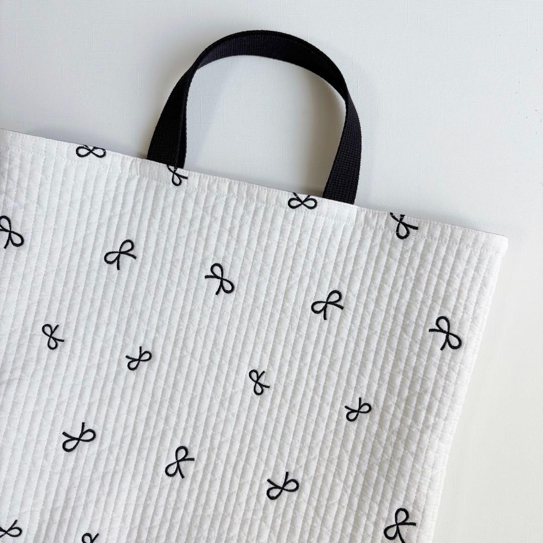 黒リボン　ヌビ　入園入学3点セット　刺繍　グレー　ブルーグレー　女の子