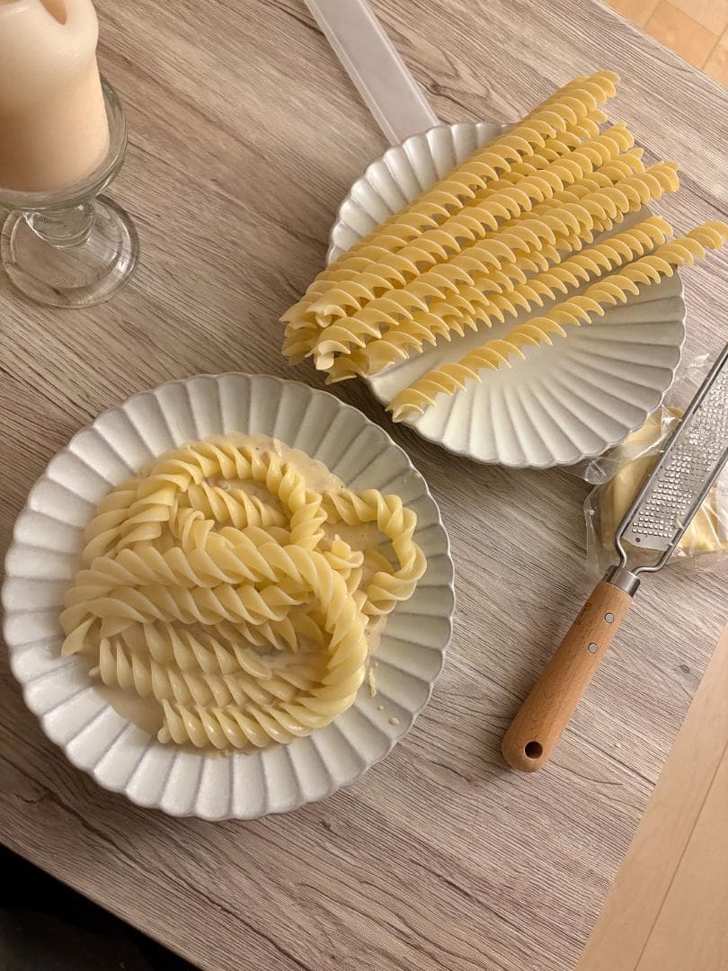 【新品】白峰園 手造り深皿 2枚セット 赤津焼 23.5cm 陶器 オフホワイト