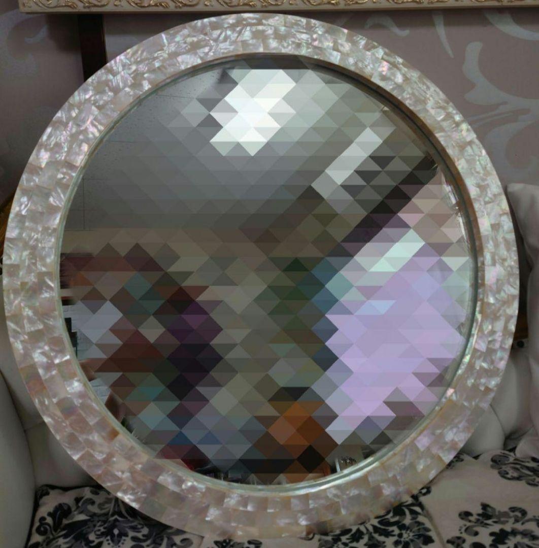 壁掛けミラー　シェル