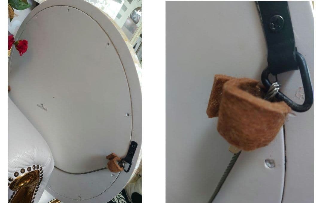 壁掛けミラー　シェル