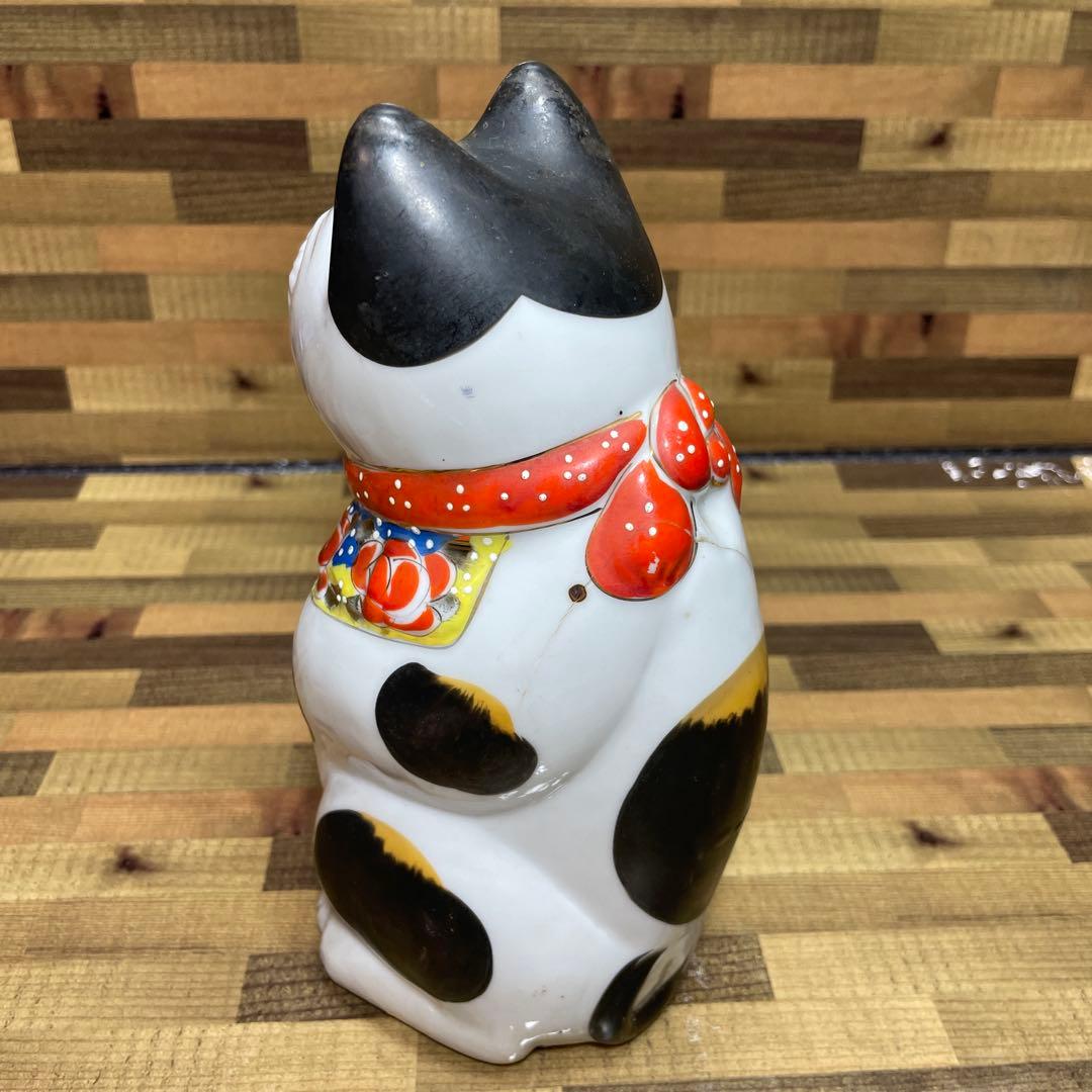 招き猫 まねきねこ 縁起物 置物 昭和 レトロ ヒビあり - メルカリ