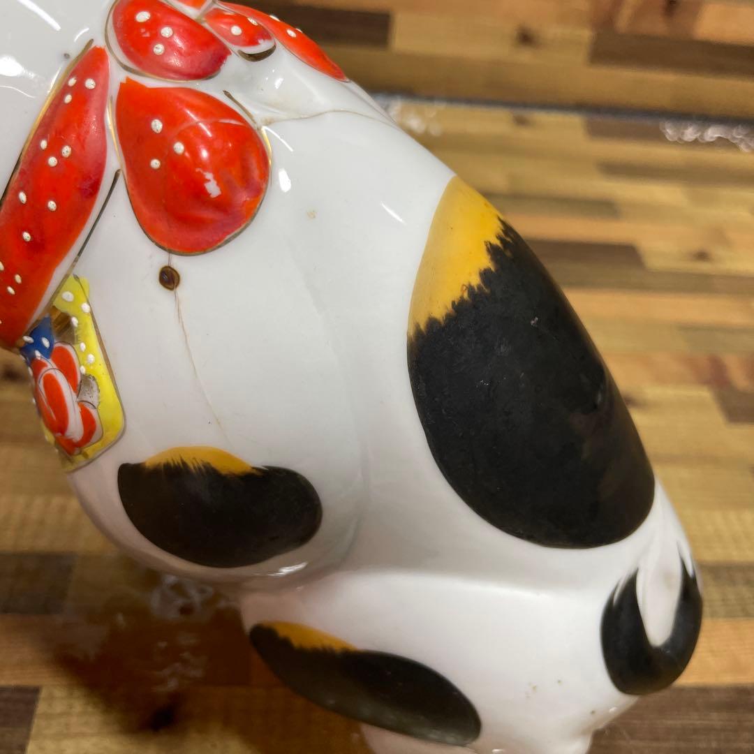 招き猫 まねきねこ 縁起物 置物 昭和 レトロ ヒビあり - メルカリ