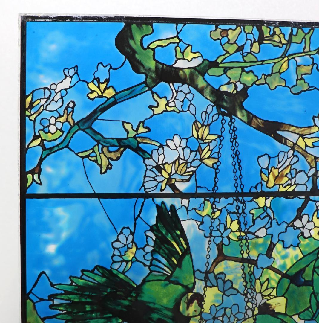 ルイス・C・ティファニーヴィンテージステンドグラス インコと金魚鉢ボストン美術館