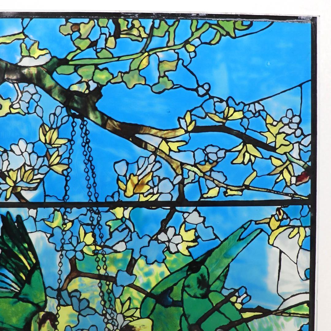 ルイス・C・ティファニーヴィンテージステンドグラス インコと金魚鉢ボストン美術館