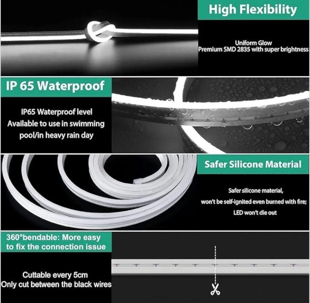 【ブルーOneLine】チューブテープライト ホワイト 15m 3セット