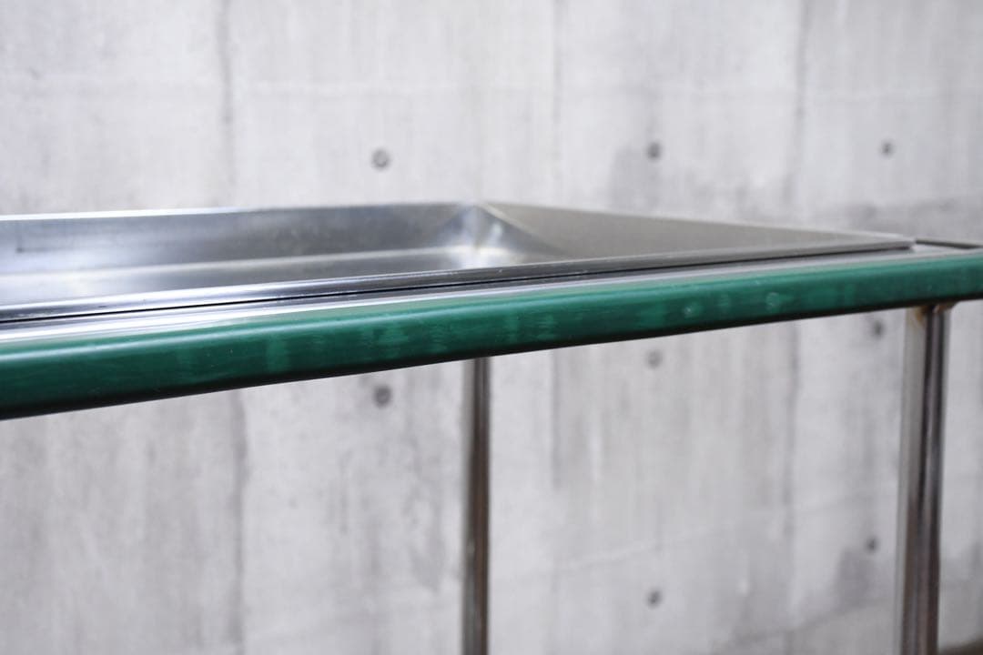 EEK73 SOLNO ステンレス製 2段 キャスターワゴン 上トレー脱着式