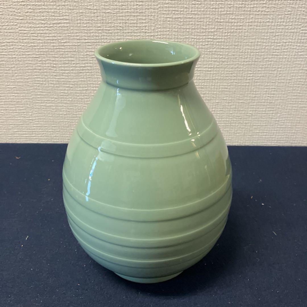 No.31060306 京焼二代宮永東山 青瓷古銅式圓文華生 共箱