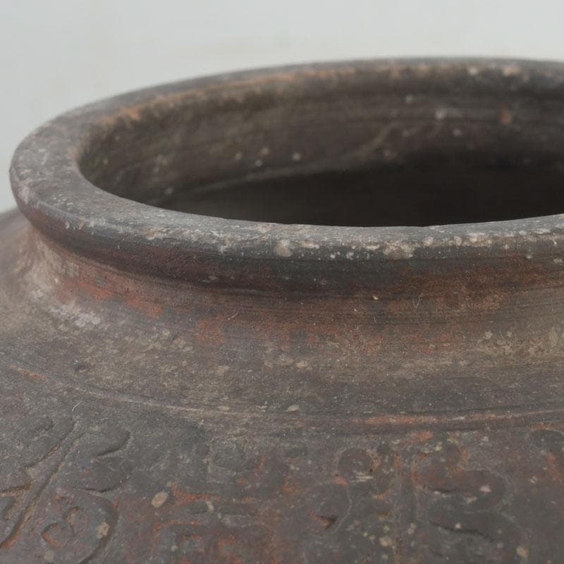 中国 紫砂 朱泥 漢詩刻 壷 時代箱付 V 9807A