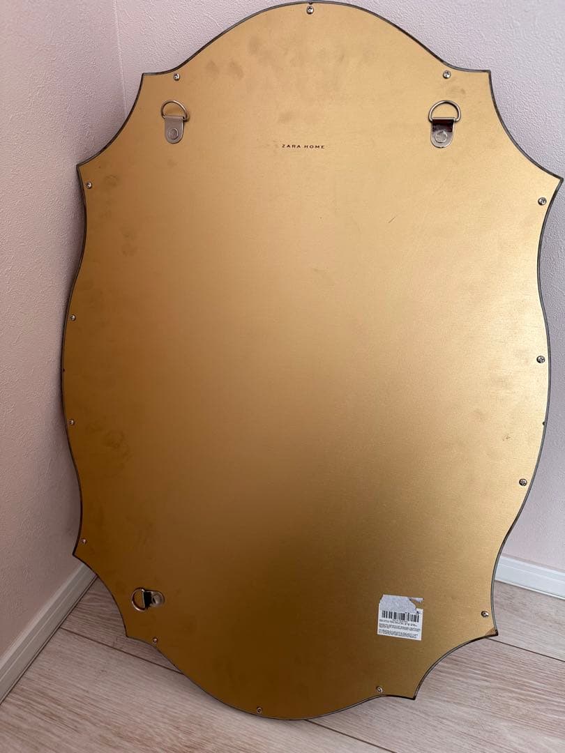 zara  壁掛けミラー　ゴールドフレーム