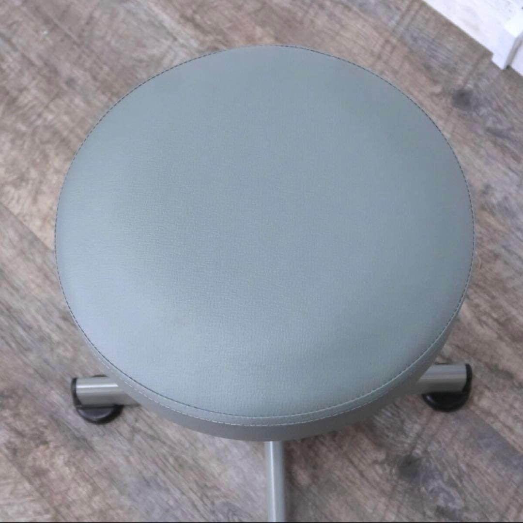 【未使用】ノーリツイス 作業 椅子 スツール 丸椅子 病院 介護 レトロ