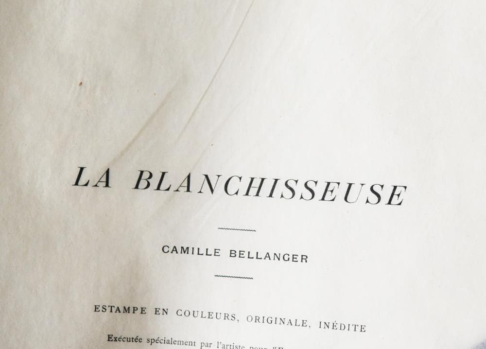 1897年 リトグラフ｜カミーユ・ベランジェ「洗濯女」レスタンプ・モデルヌ収録