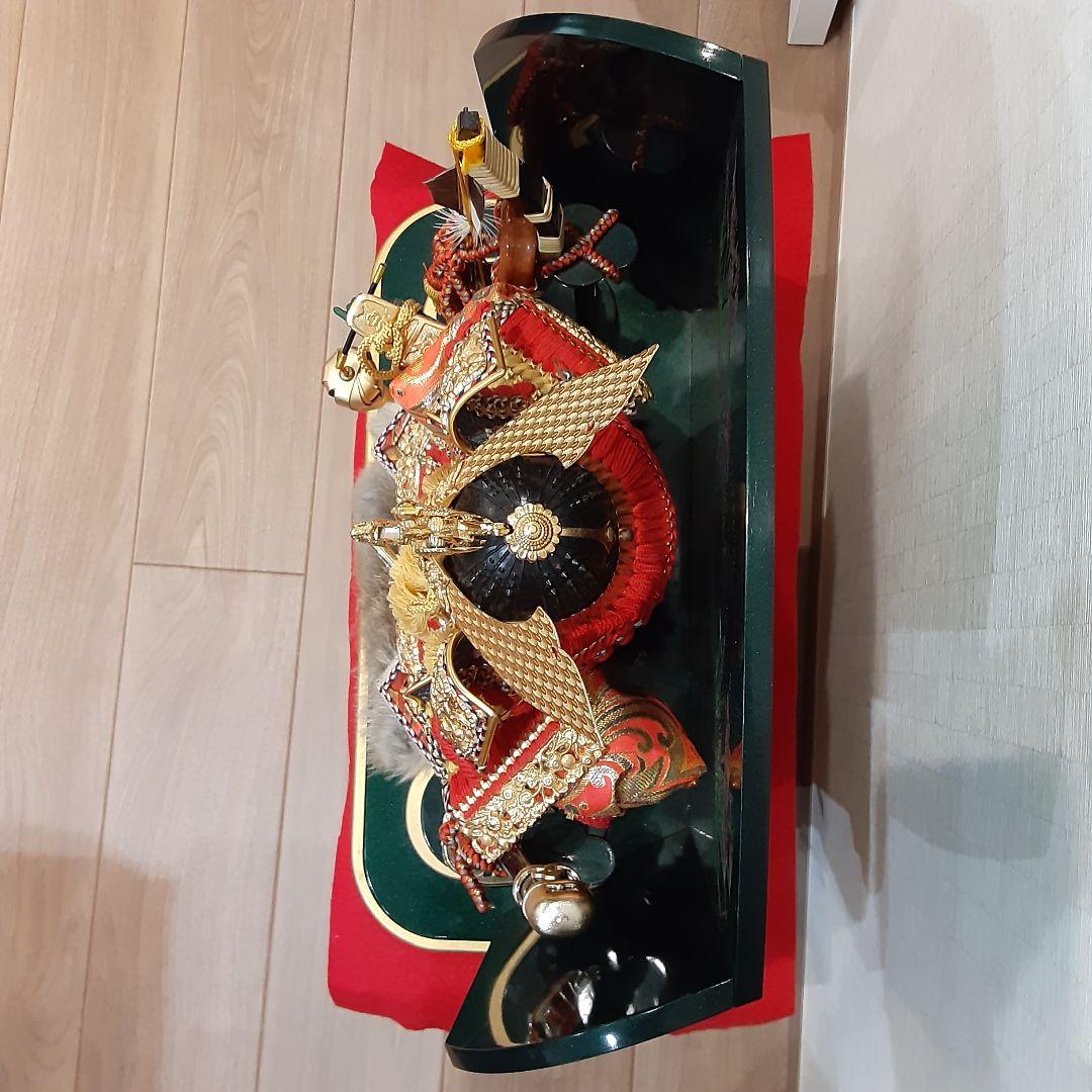 「極美品」 五月人形 武将 凛々しいお顔 豪華 鎧 兜 童大将 節句 コンパクト