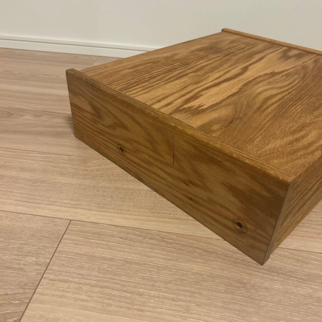モモナチュラルオーク無垢材ユニットカップボード引き出し部品