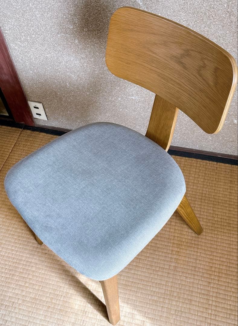 unico DIFE チェア ナチュラル 木製 布張り