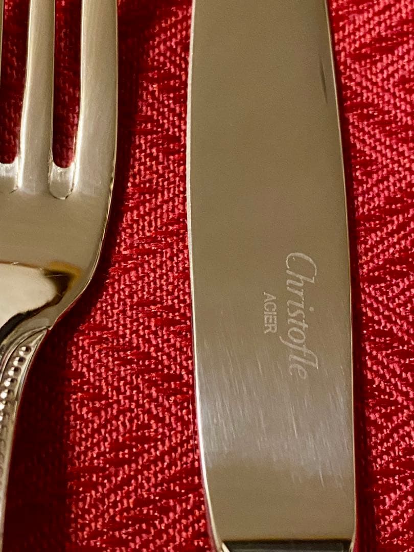 お手入れ楽々☆ステンレス製】クリストフル パール デザートカトラリー