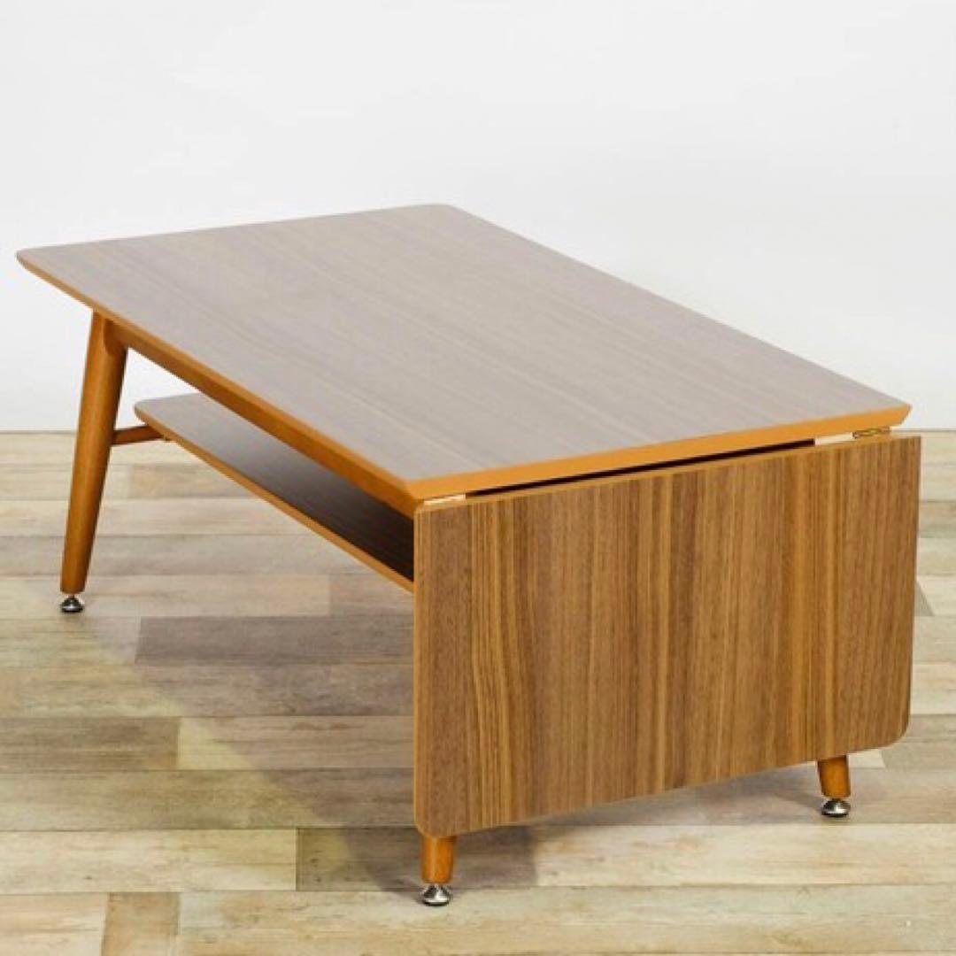 B 新品 伸長 ローテーブル L センターテーブル 北欧 折畳 テーブル 座卓