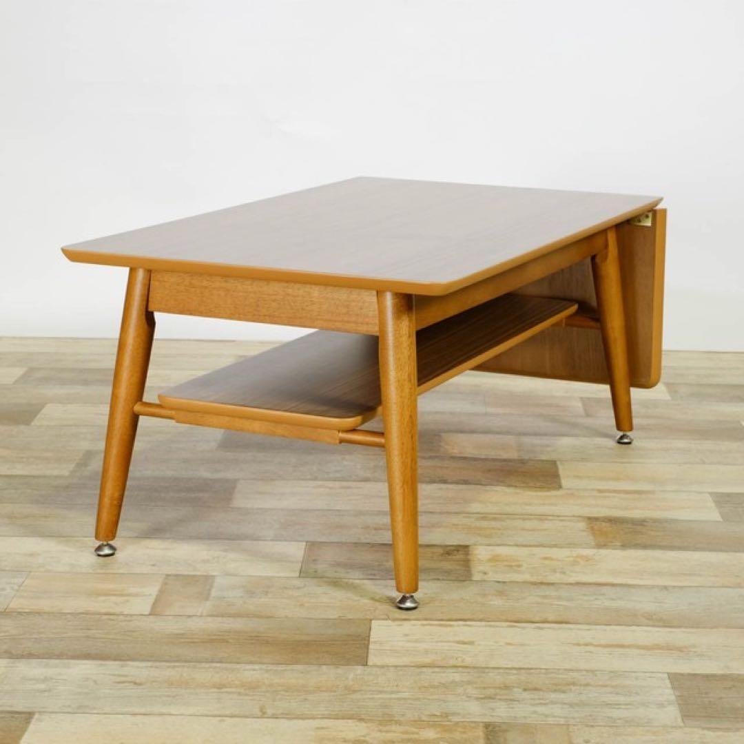 B 新品 伸長 ローテーブル L センターテーブル 北欧 折畳 テーブル 座卓