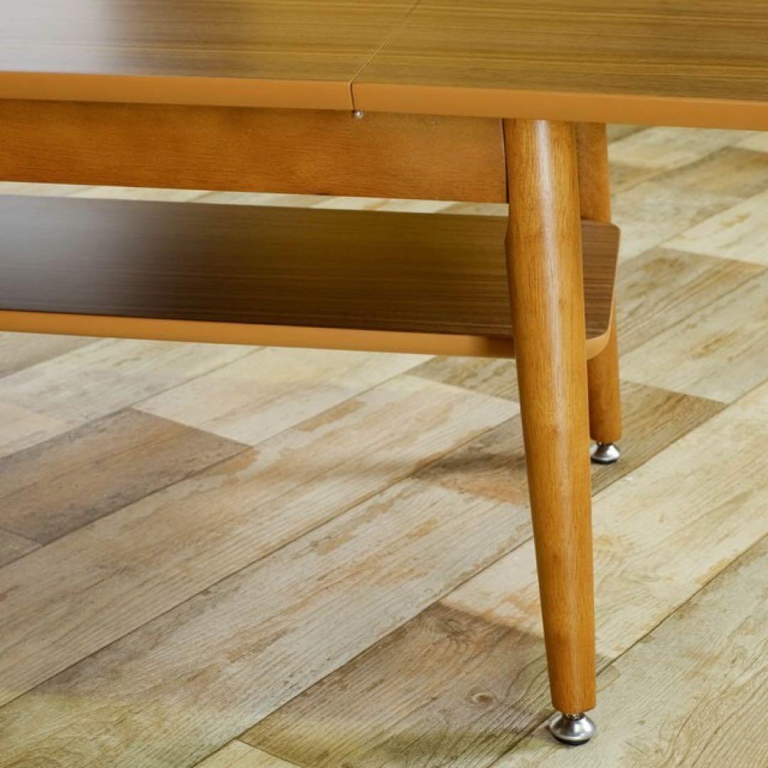 B 新品 伸長 ローテーブル L センターテーブル 北欧 折畳 テーブル 座卓