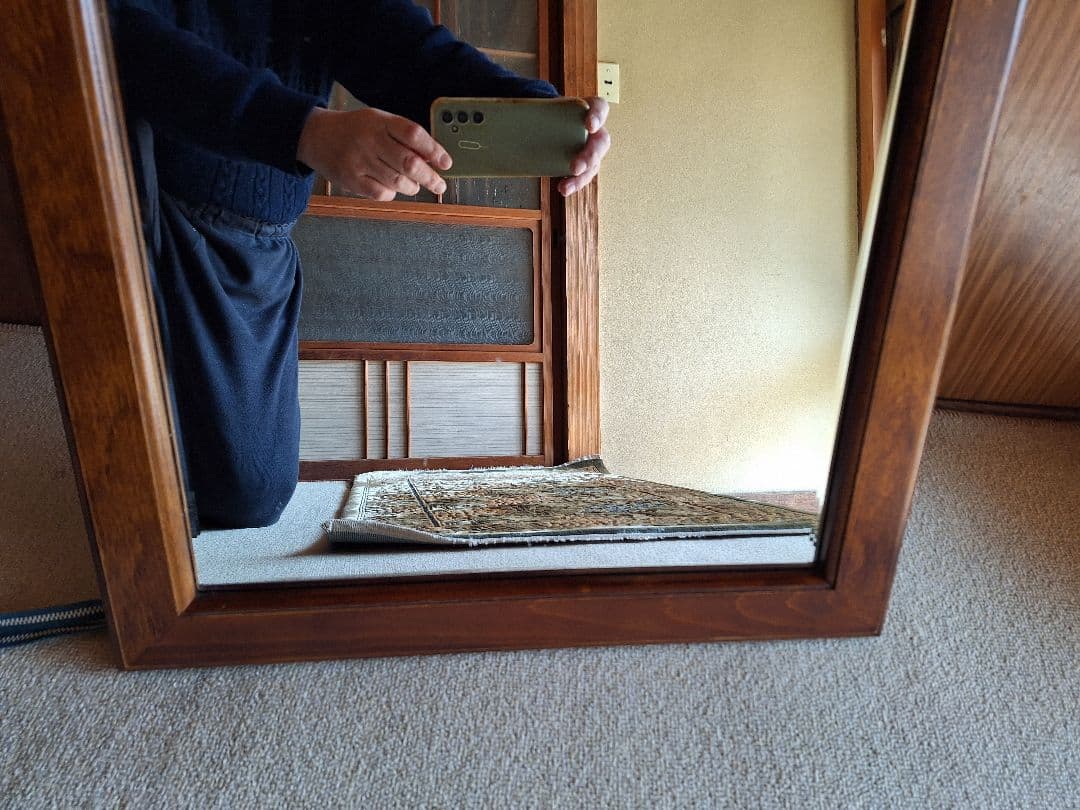 美品！カリモク☆karimoku☆アンティーク☆ウォールミラー