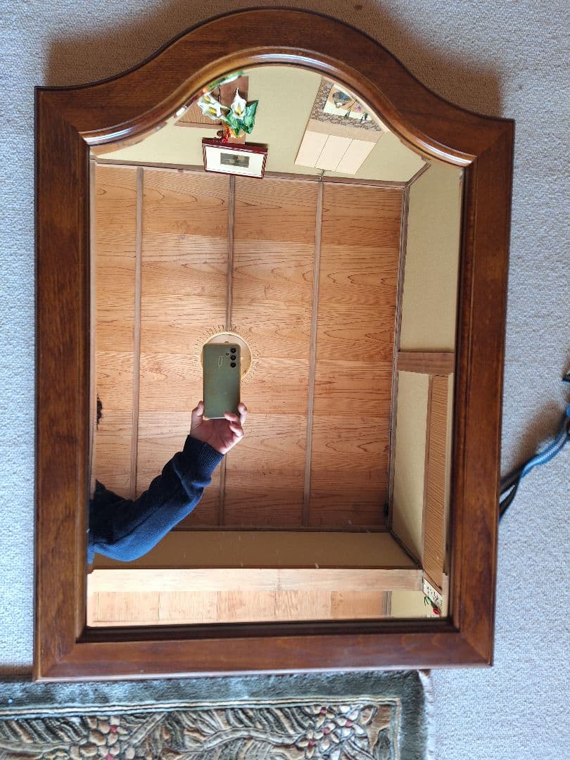 美品！カリモク☆karimoku☆アンティーク☆ウォールミラー