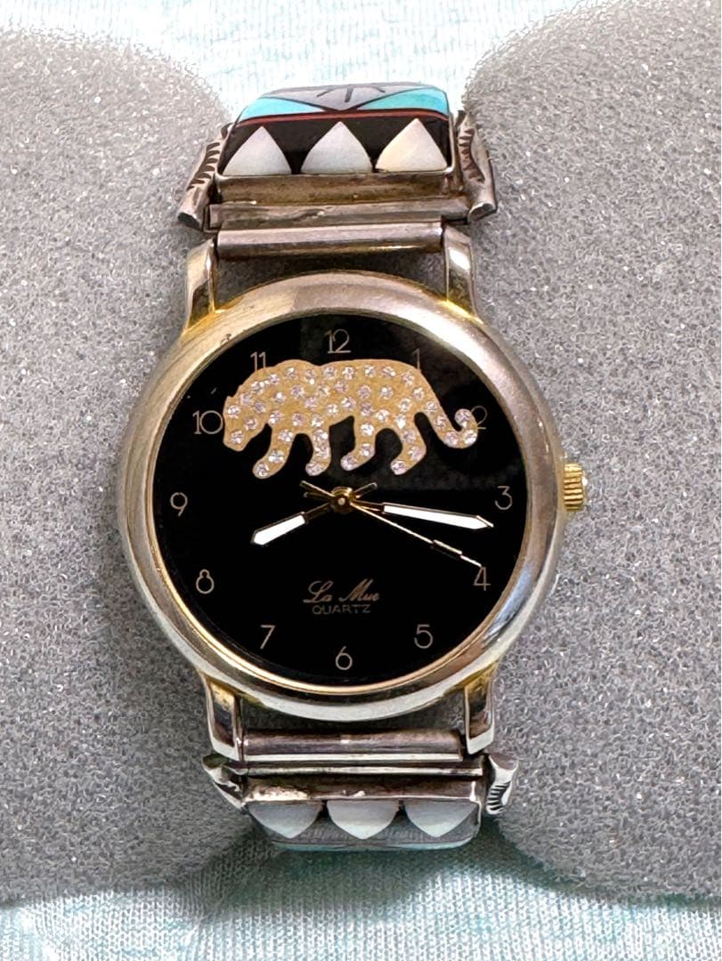 希少レア★ビンテージ　ZUNI族　インディアンジュエリー　メンズ　腕時計