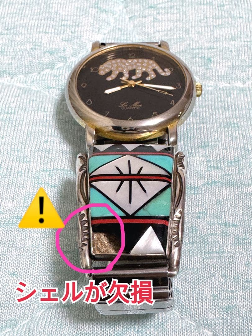 希少レア★ビンテージ　ZUNI族　インディアンジュエリー　メンズ　腕時計