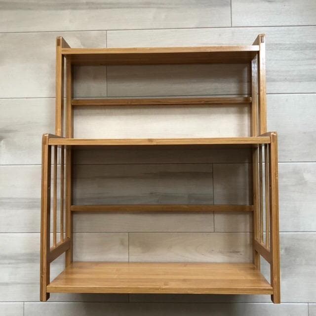 3段式収納ラック 竹材 卓上整理収納 キッチン調味料